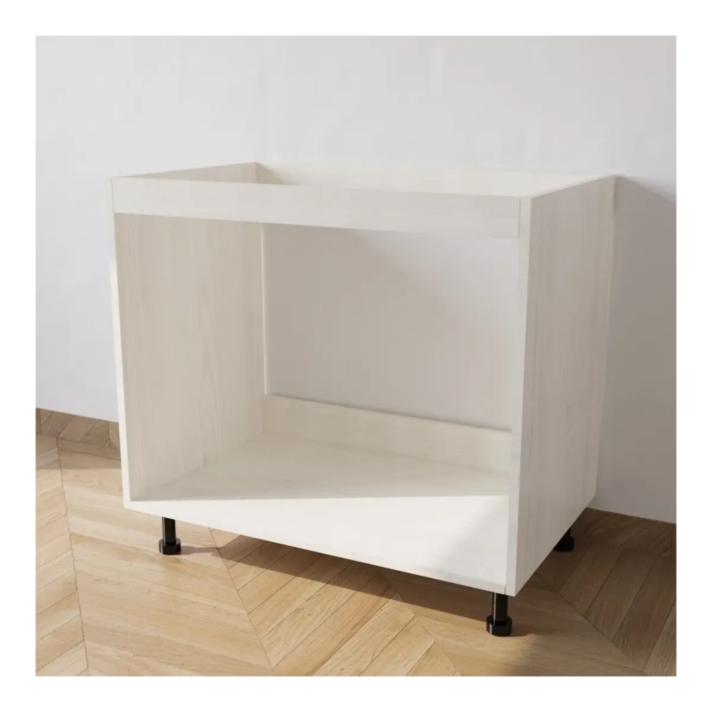 Base da lavello da incasso con Le Seguenti Misure l=80 cm p=55,5 cm h=72 cm Colore Larice Bianco con spedizione in Kit Compreso di Ante