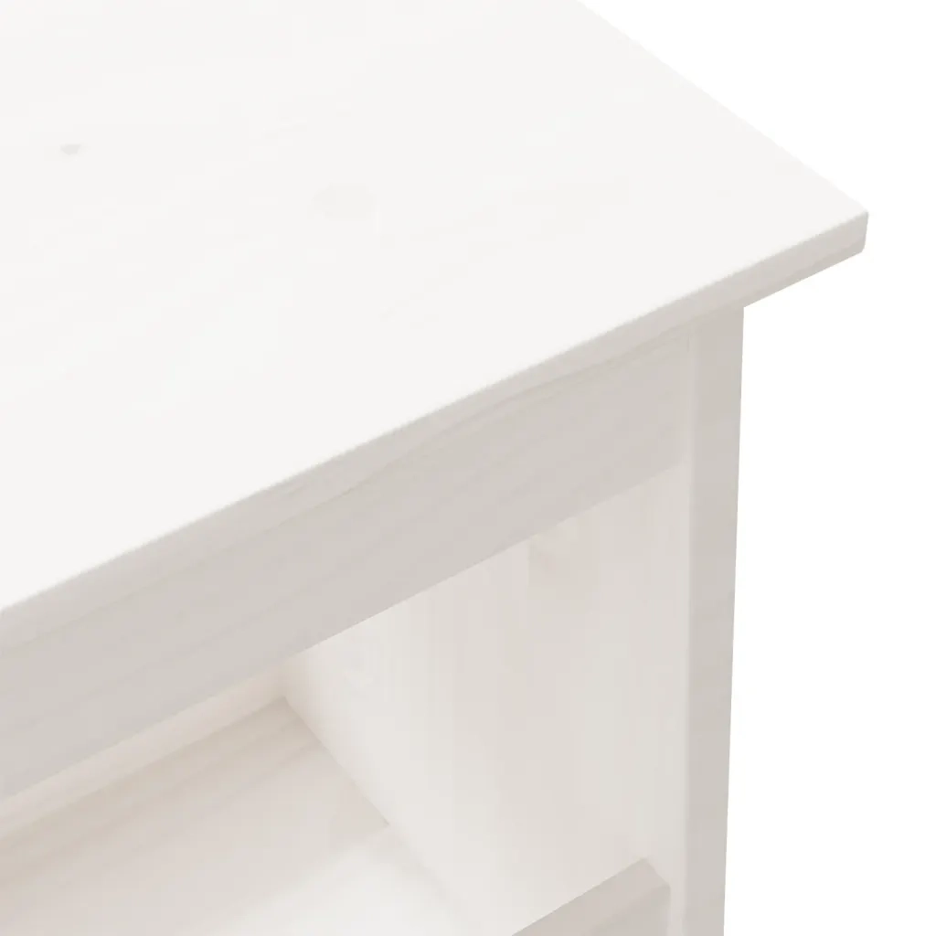vidaXL Panca da Ingresso Bianca 100x28x45 cm in Legno Massello di Pino