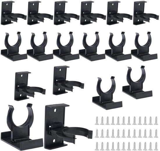 18 pezzi di clip per listello con 36 viti per montaggio su pedana di cucina - supporto per pannelli per piedi da 28-32mm