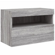 Mobile TV multimediale mensola TV credenza mobile TV parete attrezzata per sala da pranzo soggiorno camera da letto con luci LED Sonoma 60 x 30 x 40 cm grigio 02_0028053