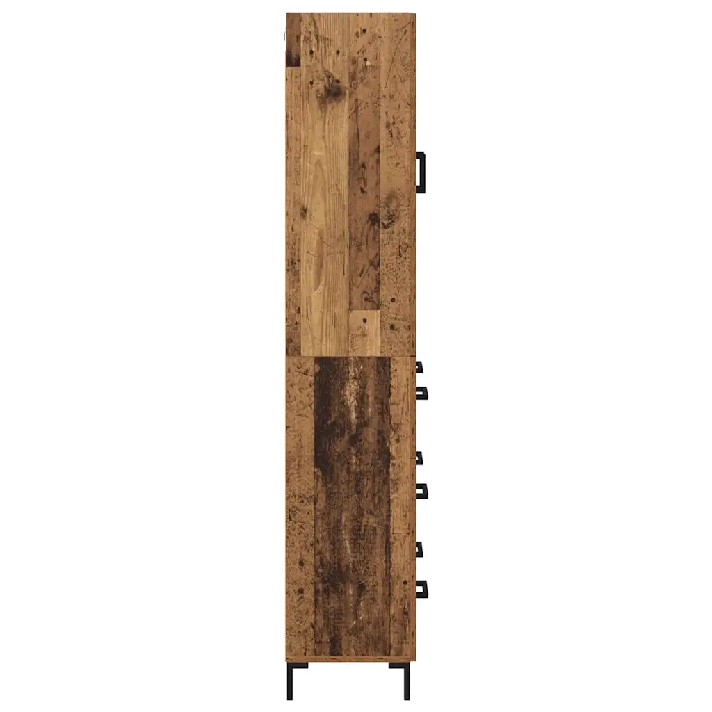 Credenza con cassetto 2 pz | Madia | Buffet da pranzo | Armadio da pranzo Legno vecchio Legno multistrato