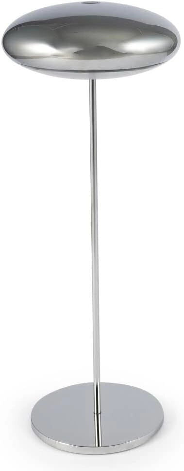 Broggi DESIGN 4110517001 Nuvola Lampada da Tavolo Portatile LED Ricaricabile con Regolazione Luminosita' e Protezione IP54 colore Acciaio Chrome