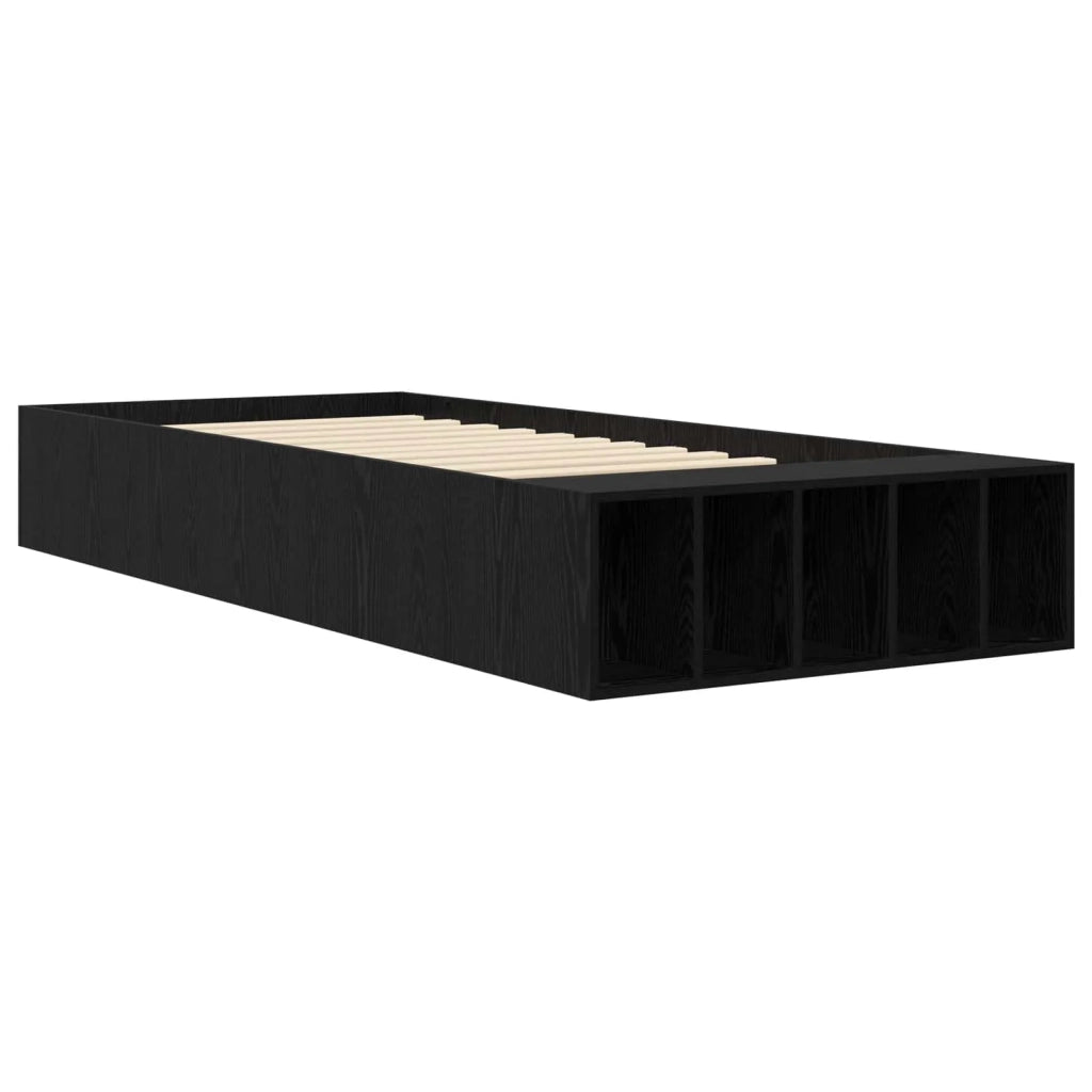 Telaio del letto con storage Rovere Nero 80 x 200 cm 3429563