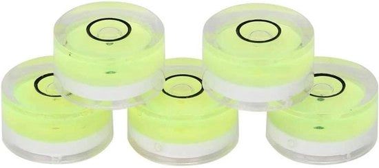 Mini Waterpas 15 mm di diametro per Bilanciere - Set da 5 pezzi con Strumento di Misura per Livello di Spessore