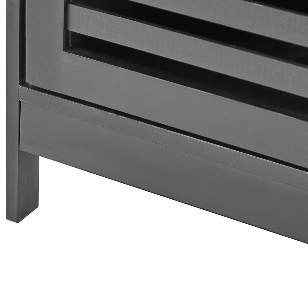 Armadietto per lavabo in bambù nero per la conservazione del bagno Minimalista