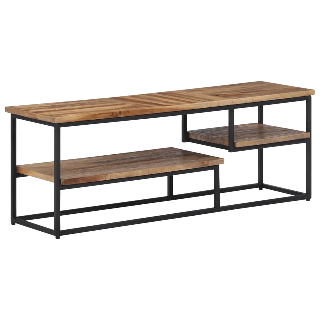 Mobile TV multimediale mensola TV credenza TV sala da pranzo soggiorno camera da letto 110 x 30 x 39 cm teak massello di recupero marrone 02_0025711
