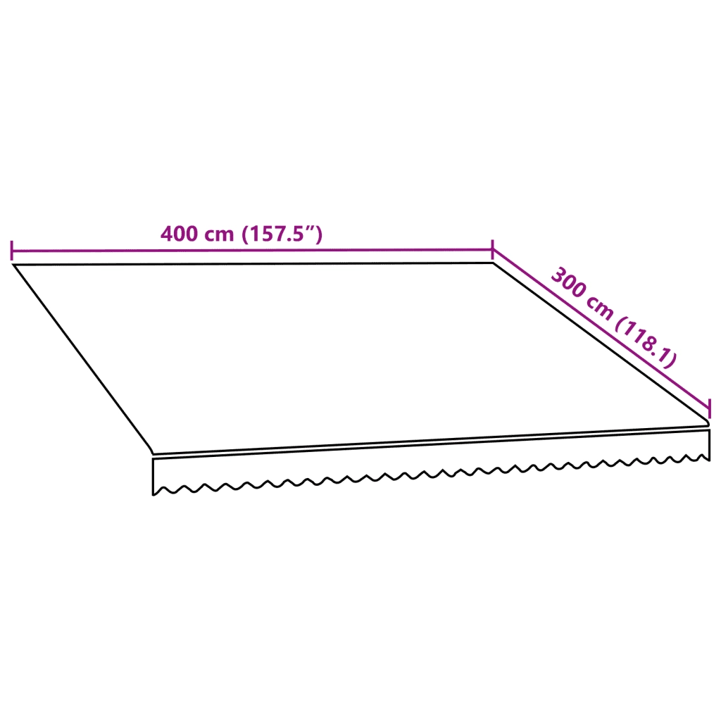 Tenda da Sole in Tela-Ricambio telo per tenda da sole Arancione e Marrone 4x3 m