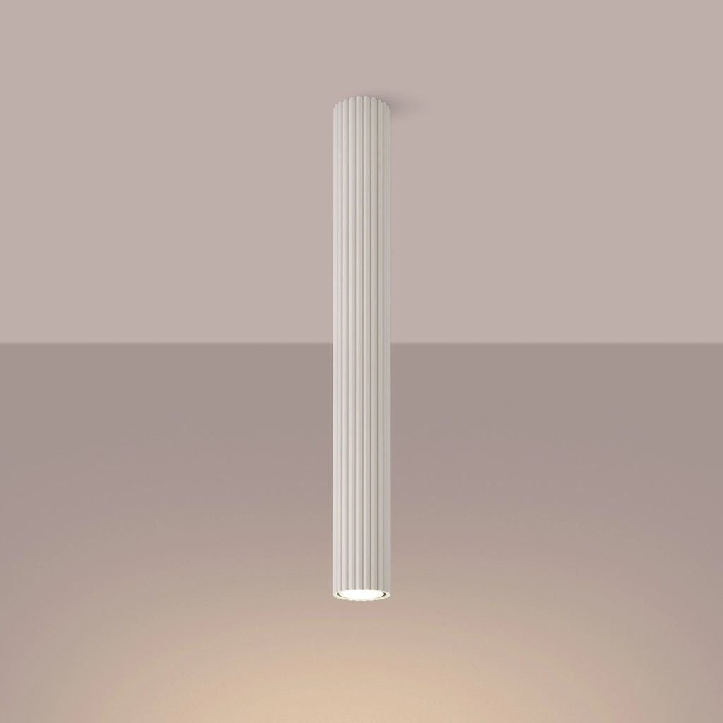 Faretto soffitto tubo beige rigato 60cm GU10 GRAVIO
