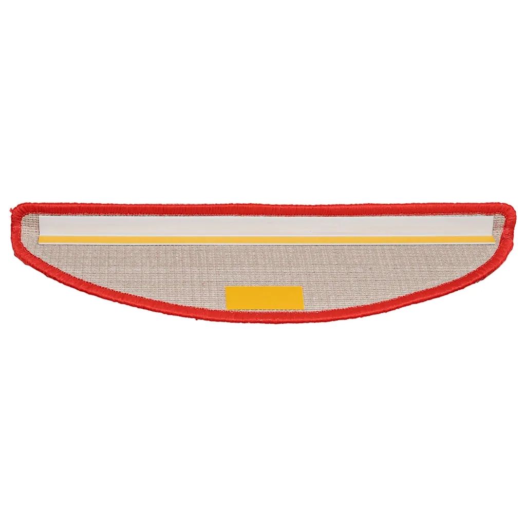 Tappetini per scale 30 pz 56x17x3 cm rossi semicircolari 3365806