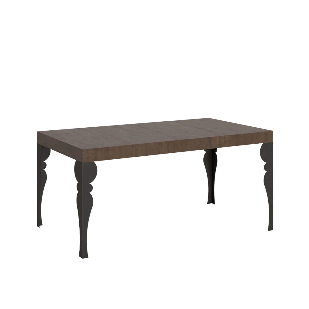 Tavolo allungabile 130/390x90 cm Paxon Premium noce gambe antracite