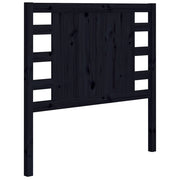 Testiera | Testata per Letto Nera 106x4x100 cm in Legno Massello di Pino