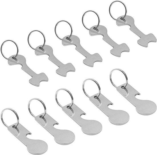 Carrello per chiavi anti-perdita con hanger in acciaio inox, pacchetto da 10 pezzi
