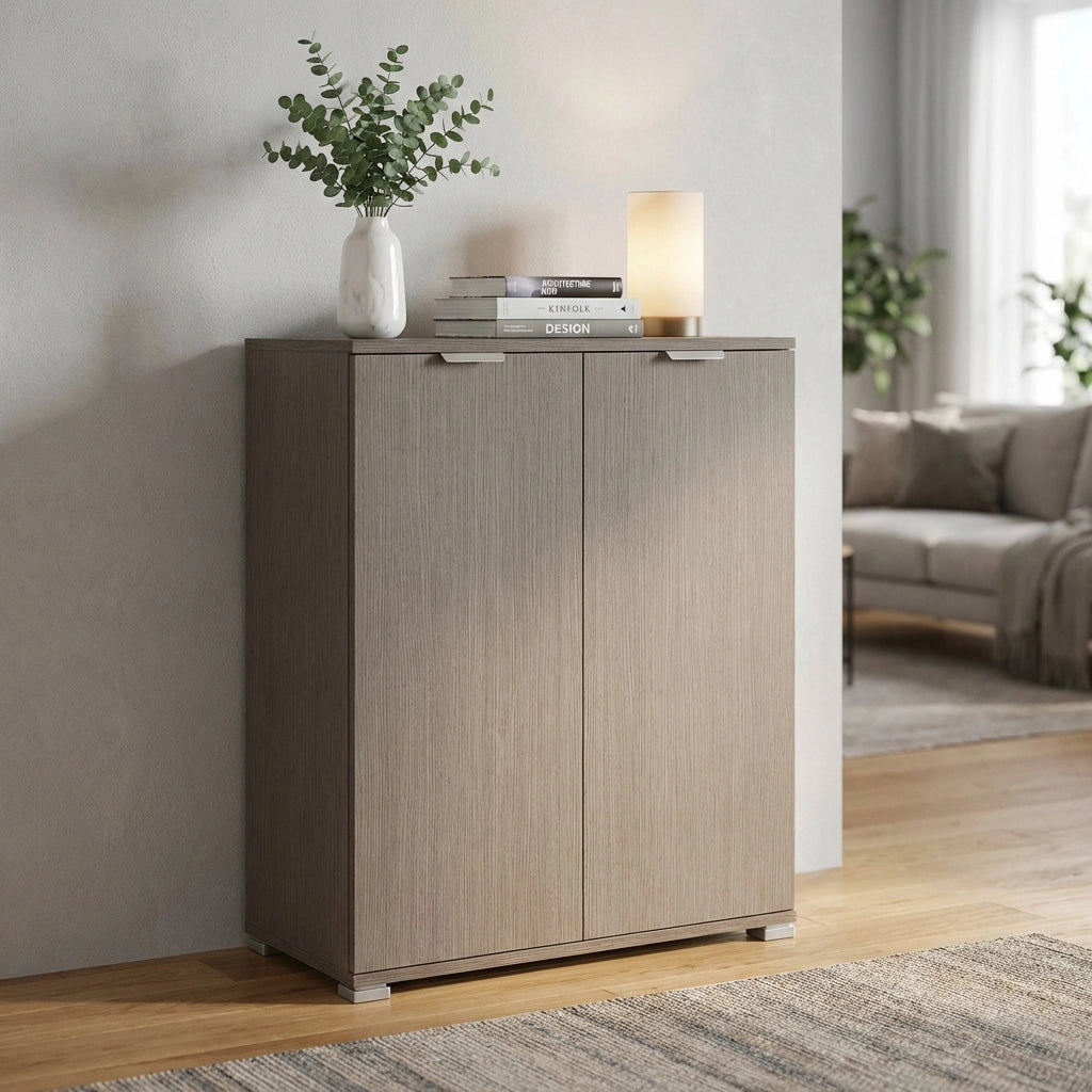 Armadietto da Bagno 2 ante in Legno Composito cm 60x38x85 - HOLDEN