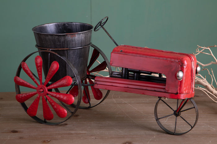 Trattore con Contenitore per Pianta H 50 cm