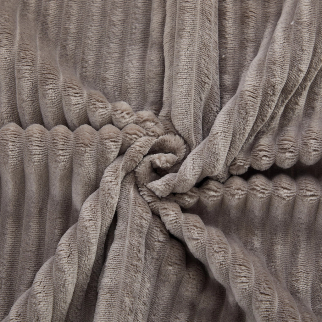 Divano con chaise longue e cuscino in ciniglia grigio
