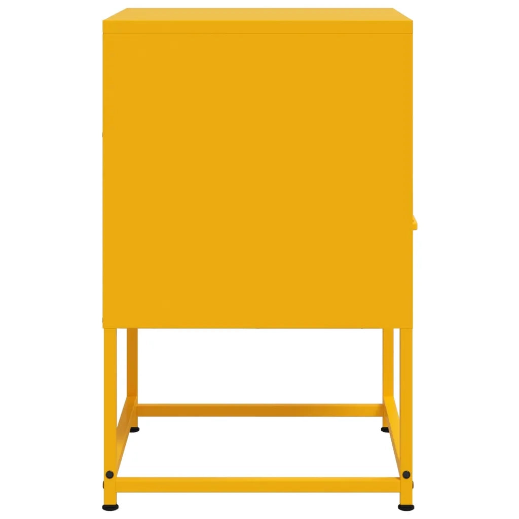 Comodino Giallo Senape 36x39x60,5 cm in Acciaio