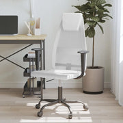 Sedia da Ufficio Altezza Regolabile Bianca in Rete e Similpelle