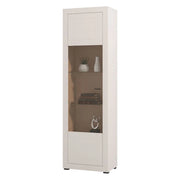 Mobile Espositore Palena, Vetrina 4 Ripiani, 58x35x194h cm Beige