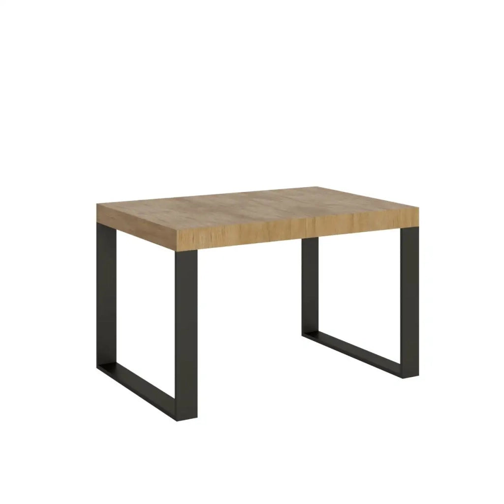 Tavolo allungabile 140/400x90 cm Tecno colore quercia natura gambe antracite