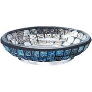 CRYSTAL PORTASAPONE IN VETRO MOSAICO BLU