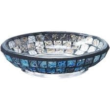 CRYSTAL PORTASAPONE IN VETRO MOSAICO BLU