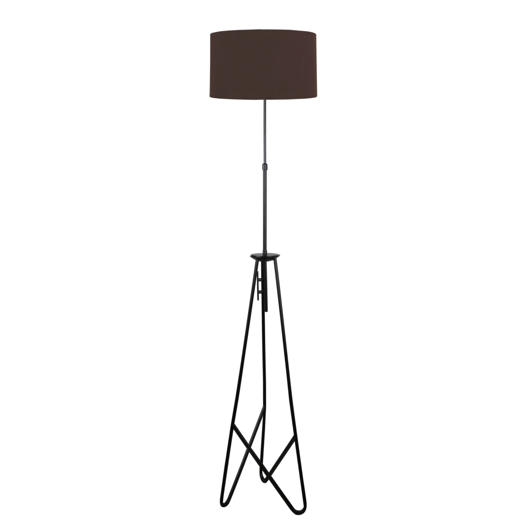 Lampada da terra Float 1xE27 nera marrone Candellux