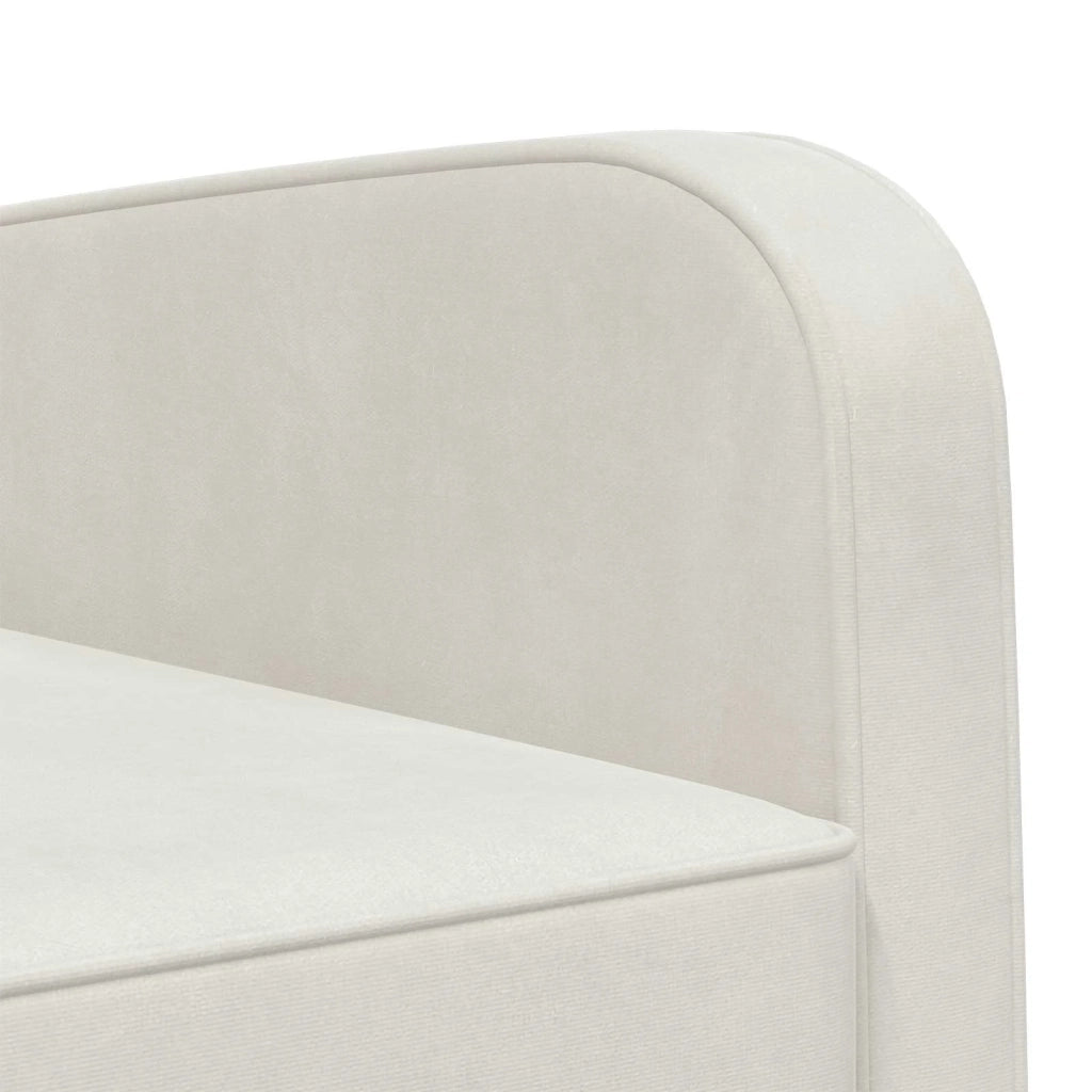 Poltrona-Poltroncina-Divano Sedia Crema Velluto 936256