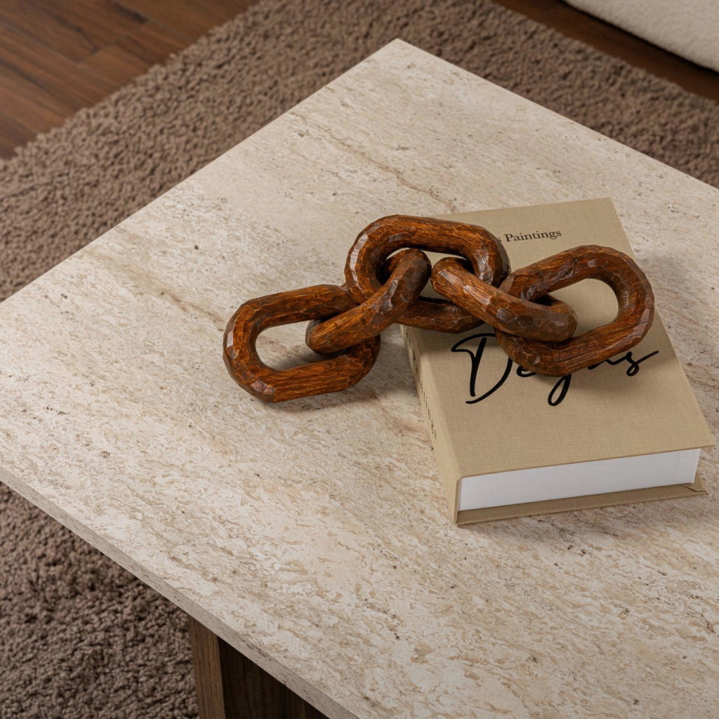 Turate, Tavolino da Salotto Forma Rettangolare, 119x60x40h cm Marrone Noce