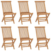 Sedie da Giardino Pieghevoli 6 pz in Legno Massello di Teak cod mxl 10344