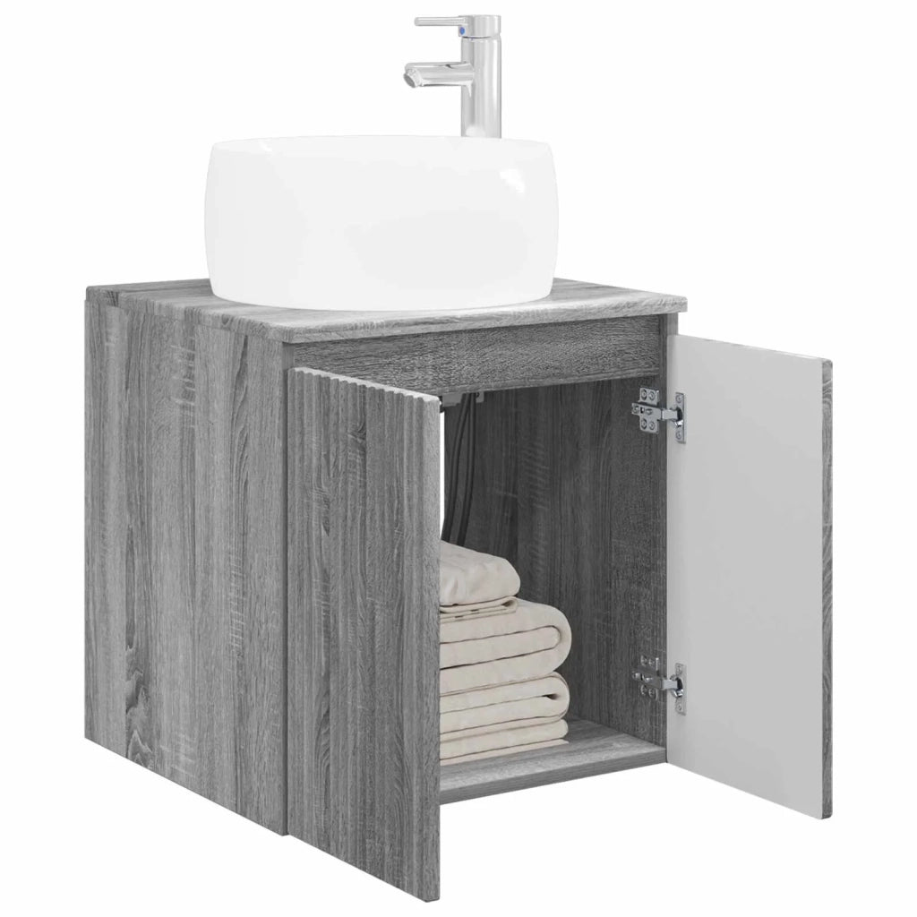 Mobile Lavabo da Parete Sonoma grigio 49,5 x 44,5 x 66 cm 890458