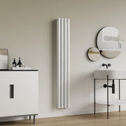 Termosifone Nore ad Acqua Calda Pannello Doppio con Elementi Tubolari 160 x 24 cm Bianco [neu.haus]