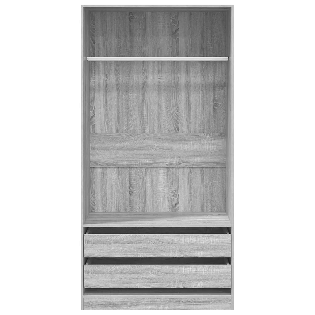 Armadio Grigio Sonoma 100x50x200 cm in Legno Multistrato cod mxl 67452