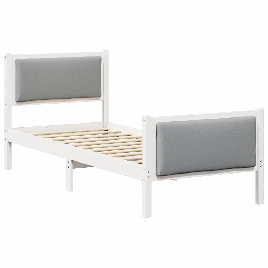 Struttura del letto Grigio chiaro 80 x 200 cm Tessuto