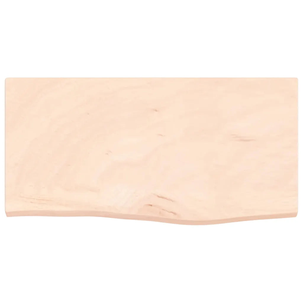 Piano Bagno 60x30x2 cm in Legno Massello Non Trattato 3156005
