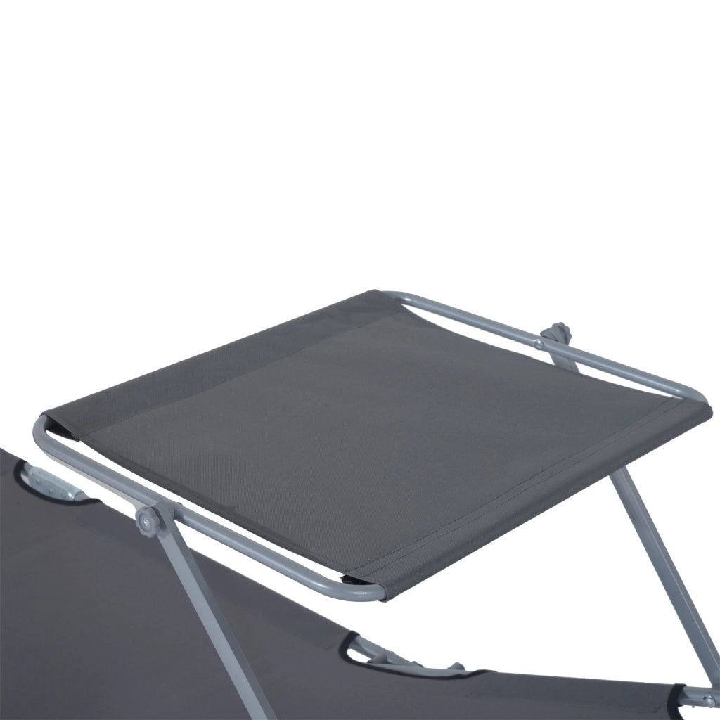 Lettino comfort con protezione solare 4 posizioni di carico 120kg 6 colori grigi
