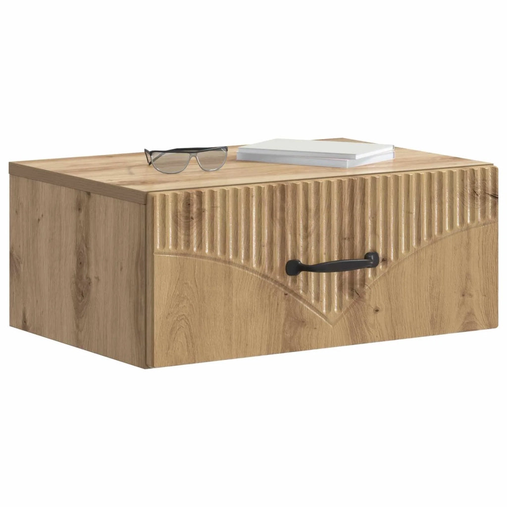 Mobiletto da notte a muro Rovere Artigianale 49 x 34,5 x 20 cm 898973
