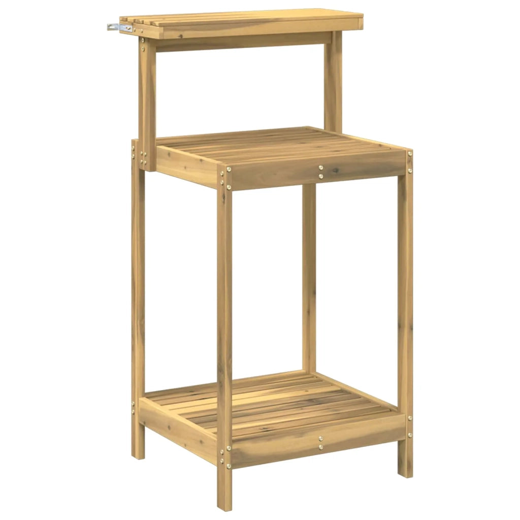 Banco da Giardinaggio Esterno 56,5 x 48,5 x 107 cm Bianco 903083