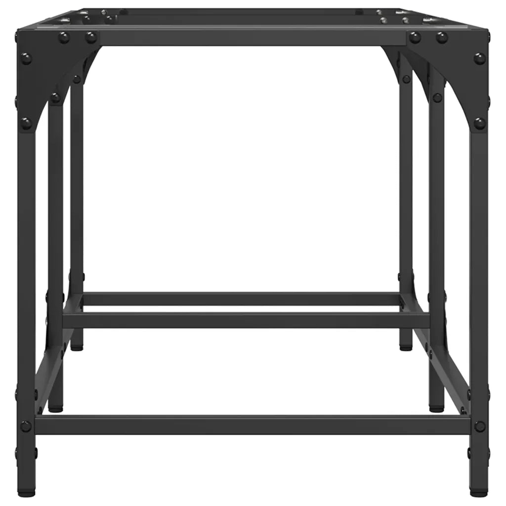 Tavolini con Piano Vetro Trasparente 2 pz 78,5x40x40 cm Acciaio 845974
