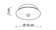BASE-1L N  Base tonda per sospensione 1 luce nero opaco d.12cm