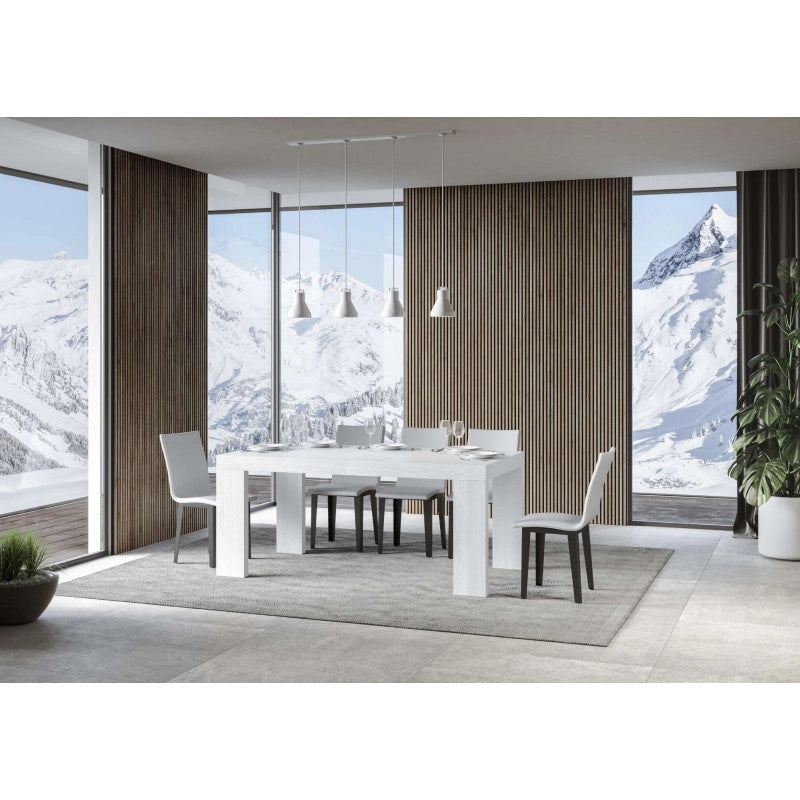 Tavolo allungabile 200/460x90 cm Roxell Premium - Bianco Frassino