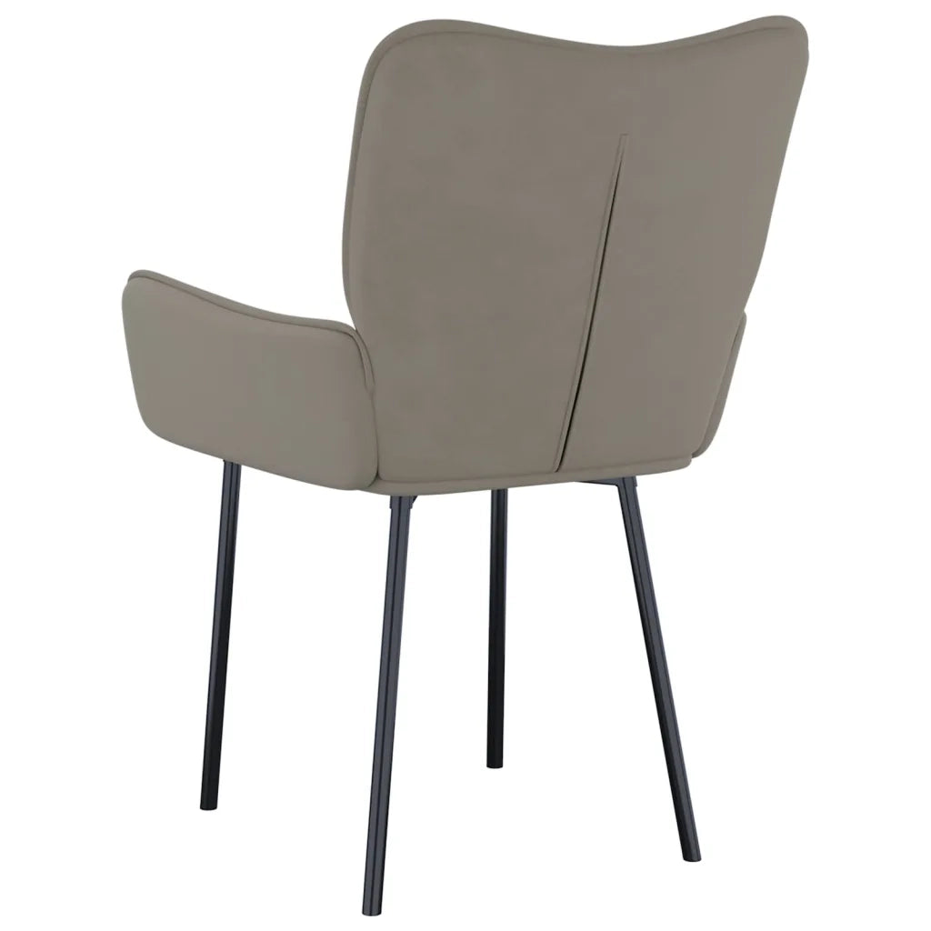 Sedie da Pranzo 2 pz Grigio Chiaro in Velluto cod mxl 12405
