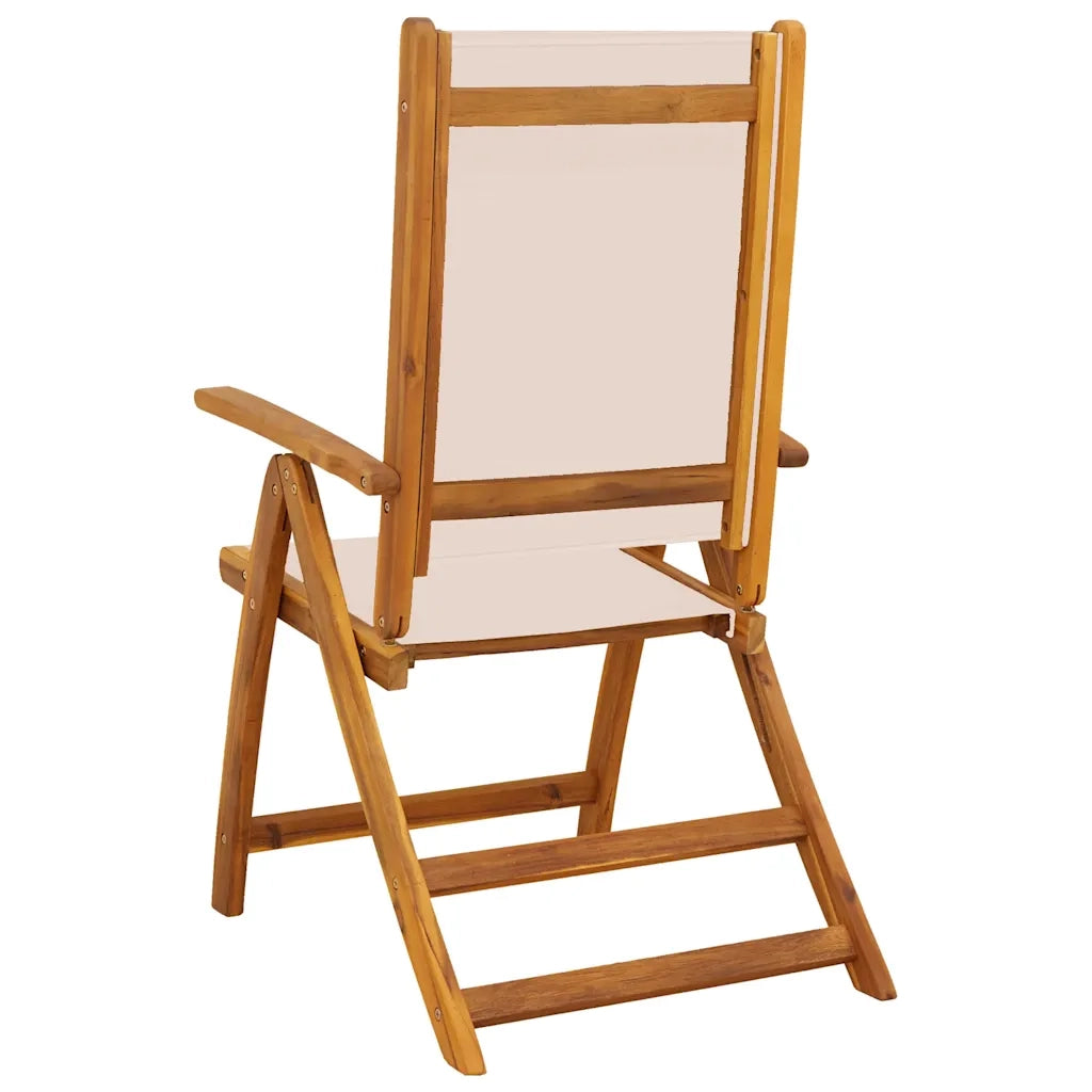 Sedie da Giardino Pieghevoli 6 pz Massello d'Acacia e Textilene 3279236