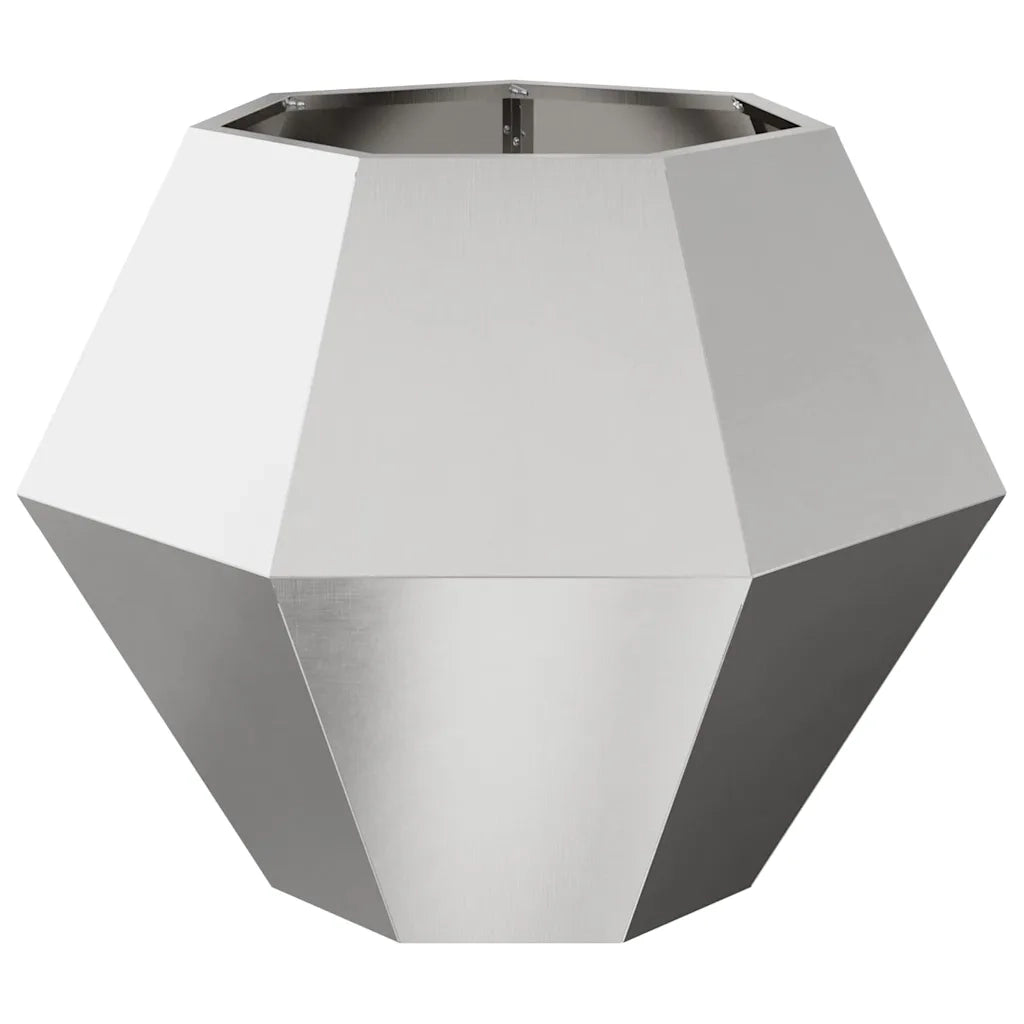 Fioriera 2 pcs Argento 75 x 75 x 60 cm Acciaio inossidabile
