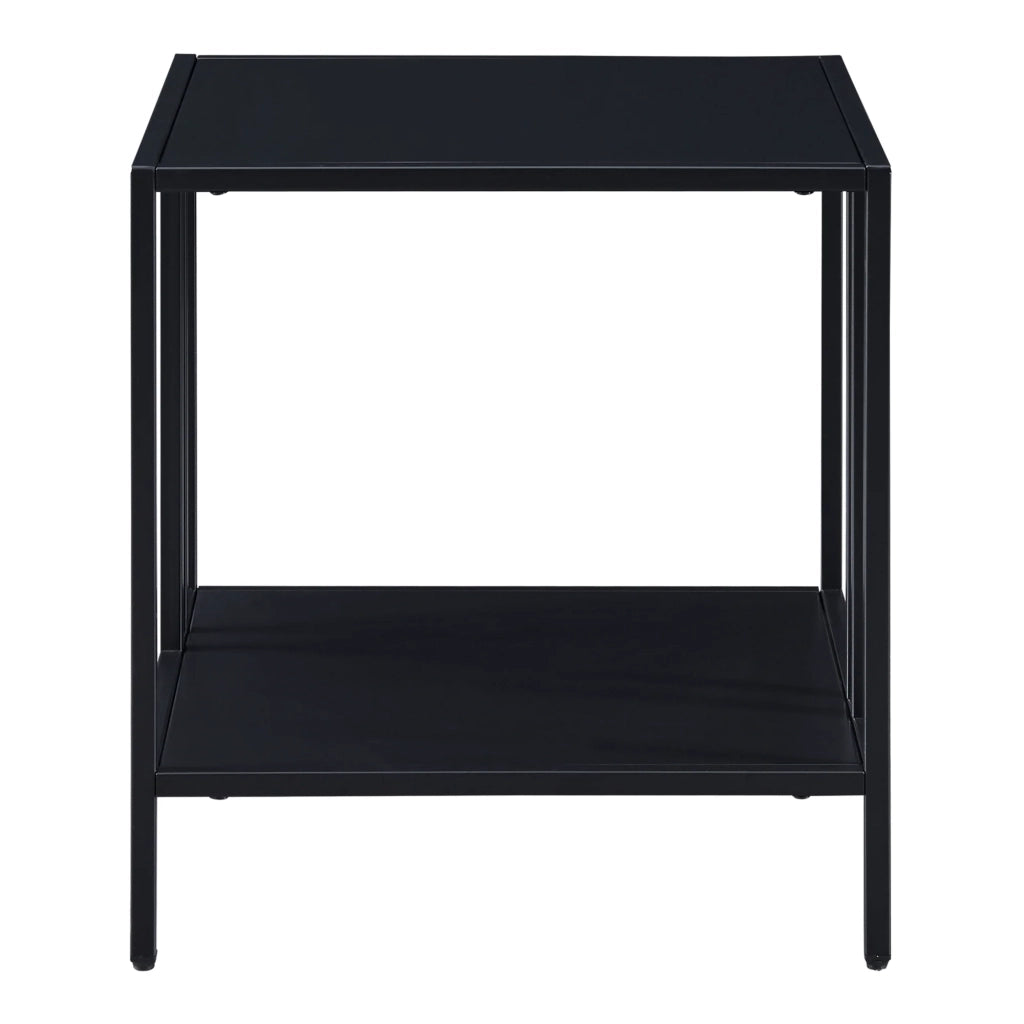 Tavolino laterale acciaio 47 x 45 x 45 cm nero 03_0008613