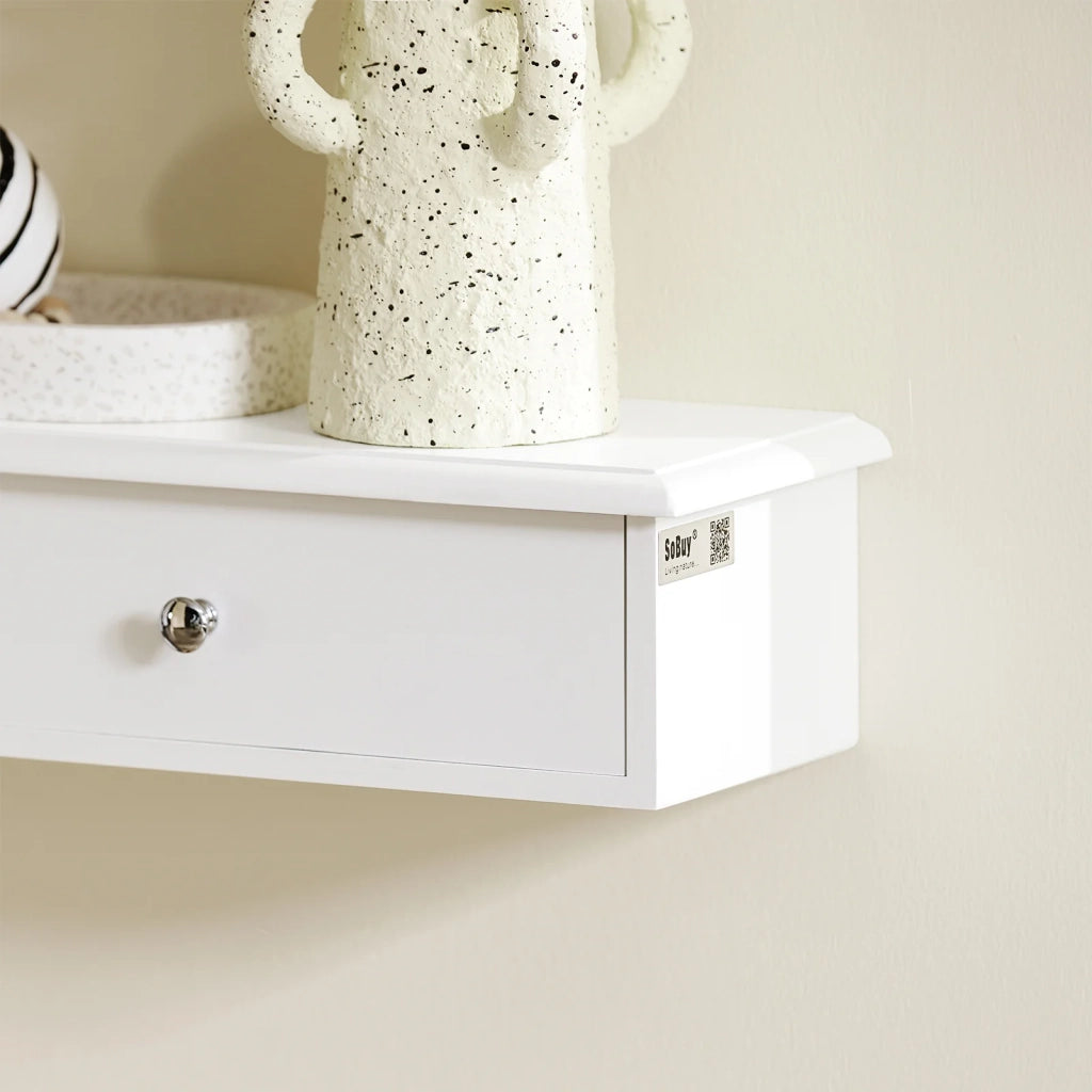 Consolle Con 3 Cassetti Libreria Scaffale A Scala Libreria A Scala Bianco FRG43-L-W SoBuy