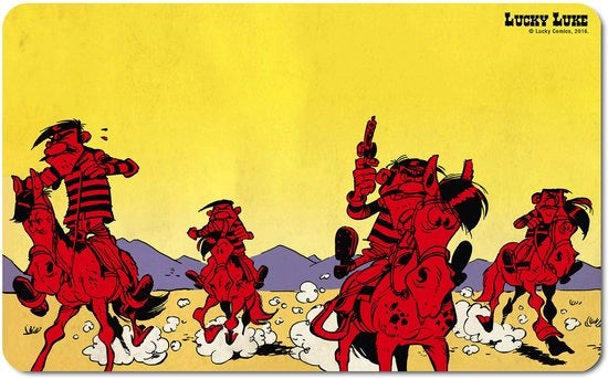 Maglietta con disegno Lucky Luke I Daltons I Wild West I Pannelli per colazione I Pannelli per taglio I 23x14cm I Set di 4 I Resistenti a lavatrice e calore I Prodotto originale con licenza