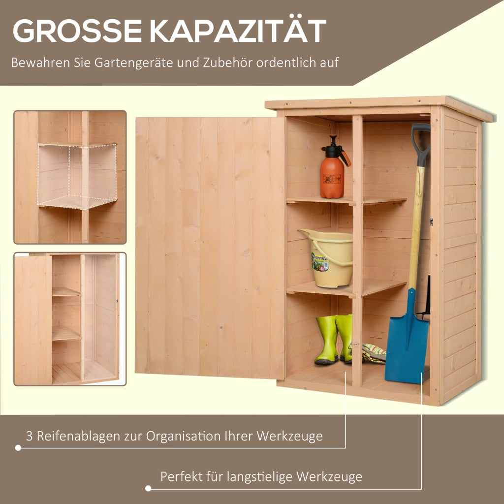 ARMADIO DA GIARDINO 75 x 56 x 115 cm Legno Colore naturale