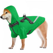 Giubbotto impermeabile per cani - Impermeabile poncho per cani - Giubbotto impermeabile leggero per cani - Abbigliamento impermeabile per cani adattabile - Impermeabile con cappuccio riflettente
