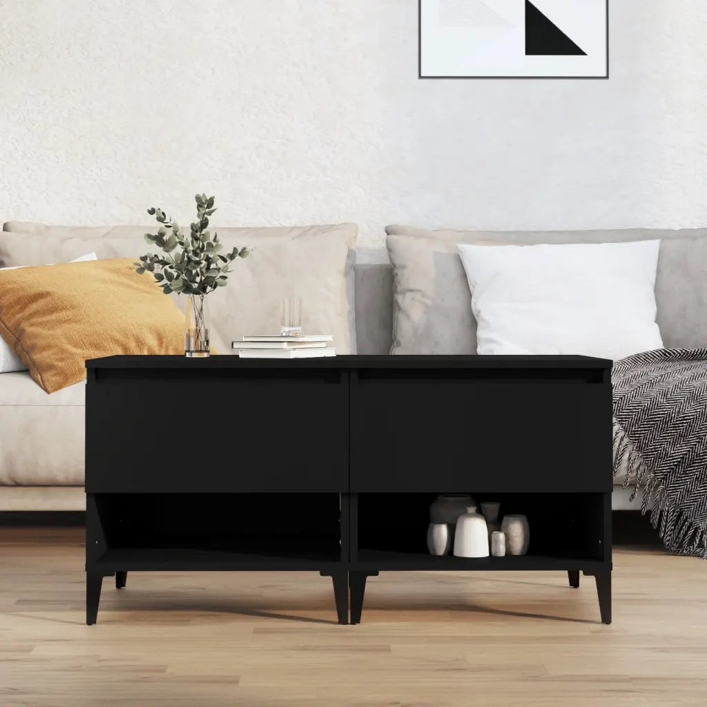 Tavolini 2 pz | Tavolo laterale Neri 50x46x50 cm in Legno Multistrato
