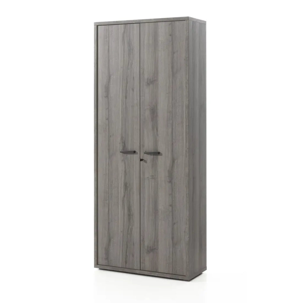 Set di 8 mobili da ufficio professionale color grigio effetto legno collezione SOON